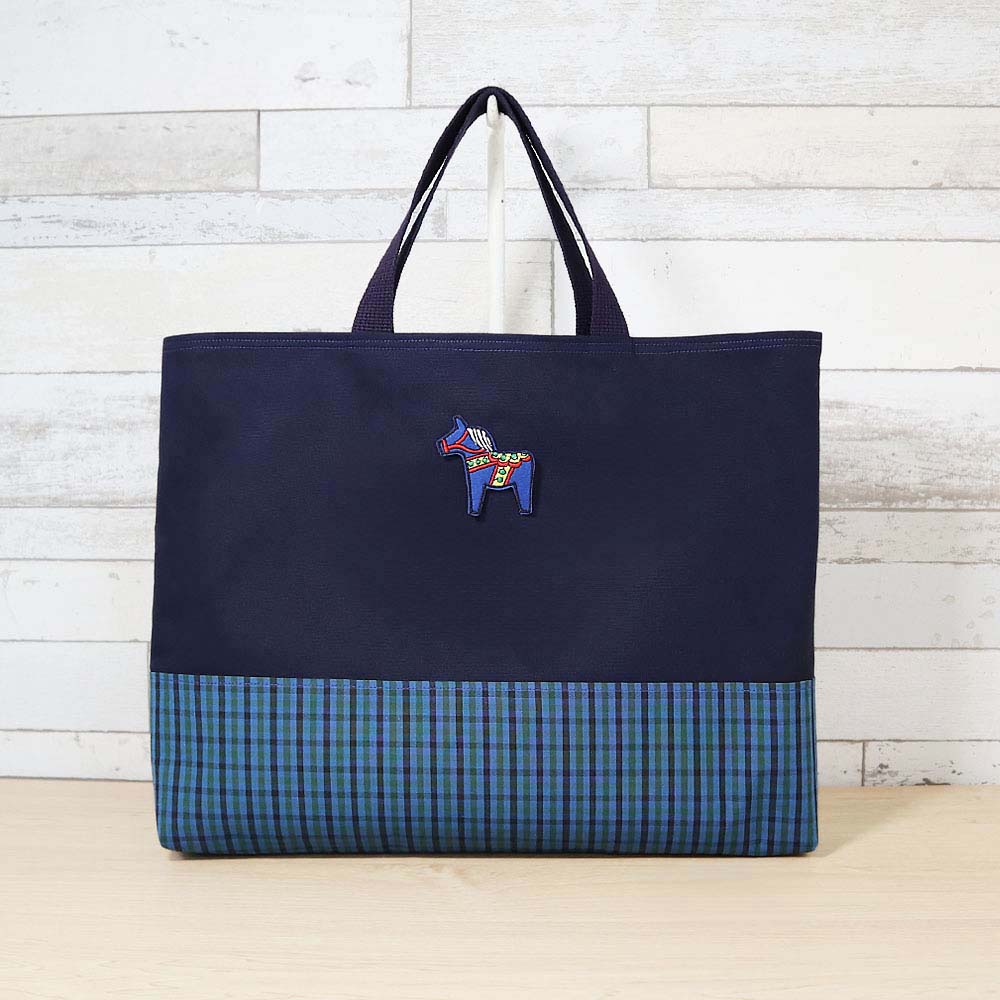 楽天市場】【車のワッペン付き】 ブルーグリーンチェック 紺