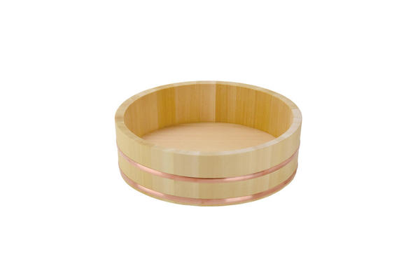 椹・飯台 (銅タガ)約3合 (約φ30cm)（87355） 【送料無料】 （キッチン用品,飯台,寿司飯,調理器具,おひつ）