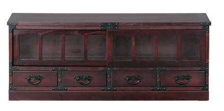 民芸調 置き目ゲーム盤 （64805） 【貨物輸送無料】（置き目ゲーム盤、収納家具、TV台、テレビ受像機台、AVゲーム盤、テレビ受像機ゲーム盤）