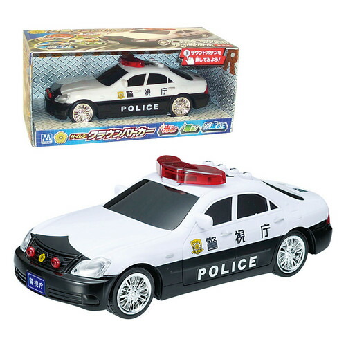 レトロ パトカー ミニカー 約30cm サイレン付き レトロ パトカー ミニカー 約30cm サイレン付き