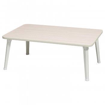 ines(アイネス) ハウステーブル 幅75cm　WH・ホワイト NK-75WH【送料無料】 （リビングテーブル、ターンテーブル、ローテーブル、折りたたみテーブル、センターテーブル）