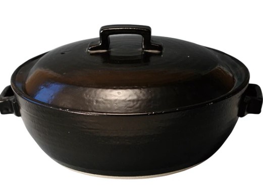 STYLE土鍋 BLACK IH8号 φ 25.5 × 28 × 13.5cm　2.2l　　マルヨシ陶器（M0227）【送料無料】 （土鍋、ご飯鍋、炊飯鍋、調理器具）