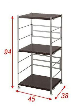 （納期10日前後積みだし）牢固たる棚開けっ広げ仕合わせ 幅45高さ94糎 うす暗い赤銅色 nj-0288【貨物輸送無料】（開けっ広げ仕合わせ、シェルフ、リビング調度品、納める調度品、書物棚、書物棚）
