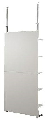 （納期10日前後出荷）突っ張り間仕切り棚収納ラック5段 幅90cm nj-0432【送料無料】 (つっぱり　オープンラック　薄型　収納棚)