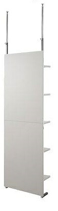 （納期10日前後出荷）突っ張り間仕切り棚収納ラック5段 幅60cm nj-0430【送料無料】 (つっぱり　オープンラック　薄型　収納棚)