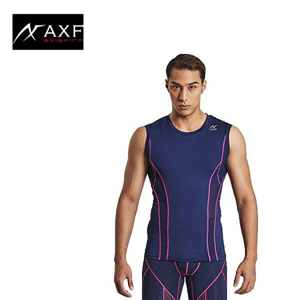 アクセフ AXF axisfirm バランスフィット スリーブレスTee IFMC. イフミック クルーネック アンダーシャツ トレーニングウェア フィットネスウェア ランニングウェア ジムウェア トップス 吸汗 速乾 オールシーズン おしゃれ かっこいい