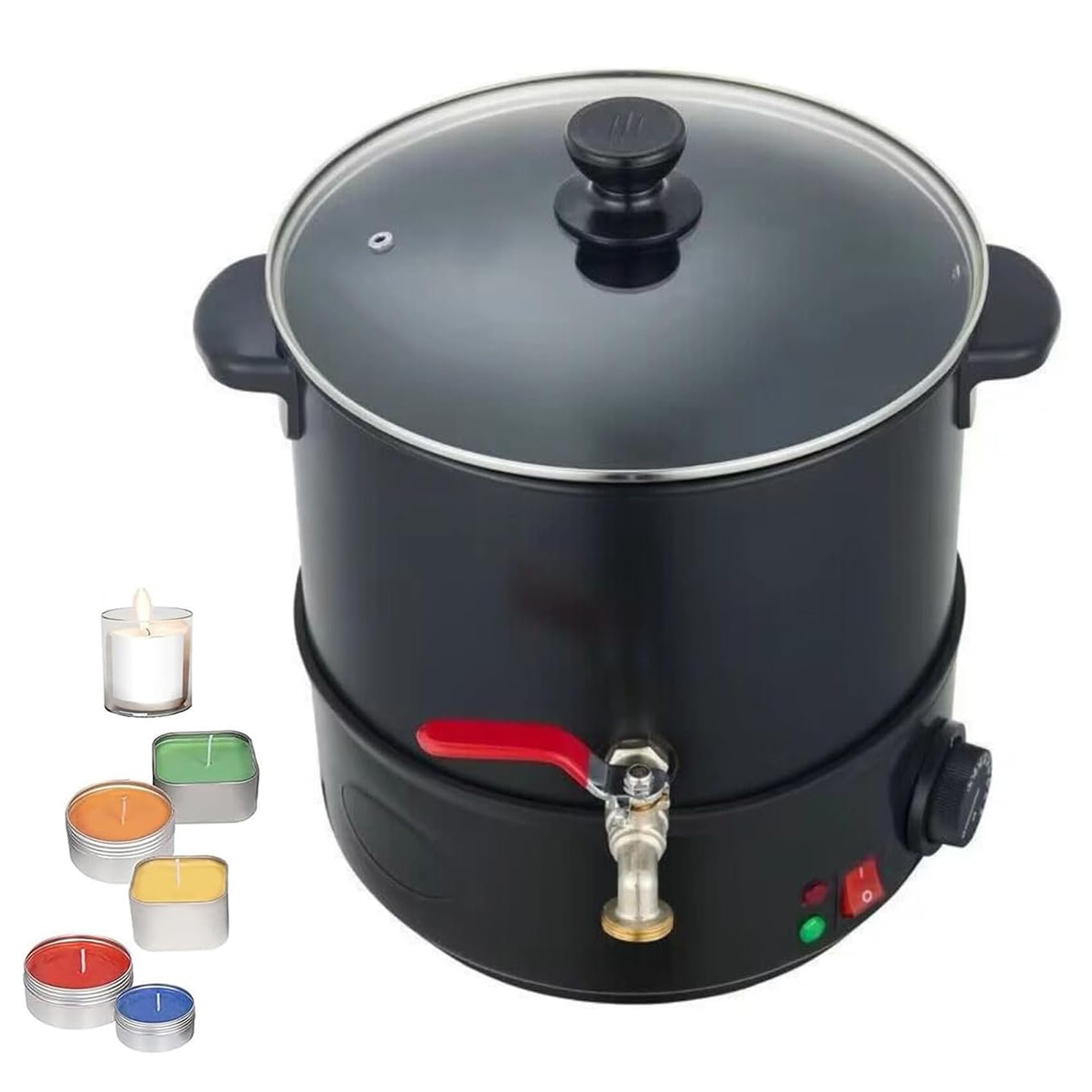 蝋涙溶かす器 110V 1100W 8L/10L/20L 明かりろうそくが鍋を溶かす ろうそくが鍋を溶かす アロマキャンドルを早いところ温める 蝋涙と石ケン熔ける機メルター、明かり暖める、ろうそく営造