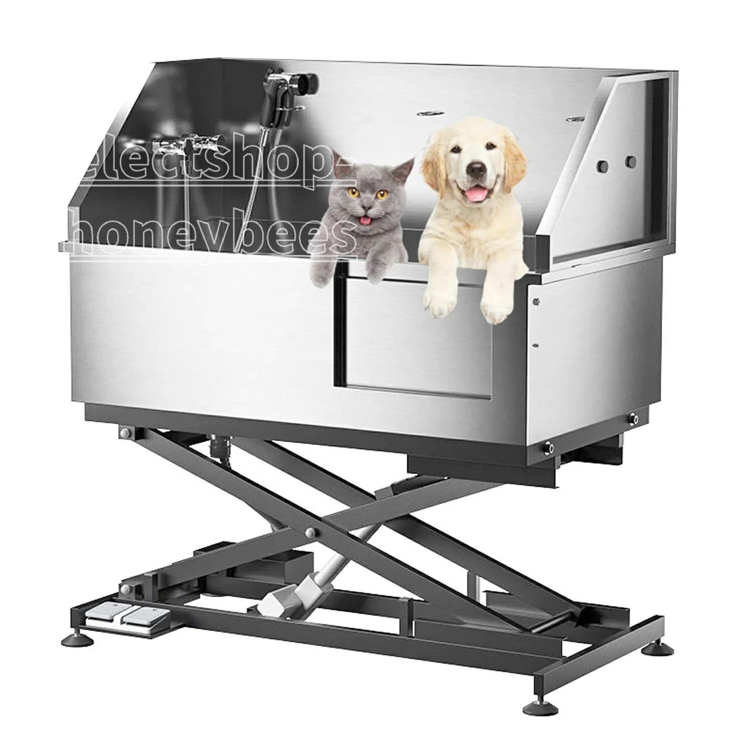 【6 月 SALE 制限事項 10% OFF】ドッグバス お役目用 電動昇降機 ステンレス鋼製 愛玩動物犬用湯浴みステイション 犬 お風呂 大型 愛玩動物2階建てバス 犬用 猫用 湯ぶね 愛玩動物 小型犬 中型犬 2階建てバスため桶 大電気容量 シャワースウィミングプール 水道の栓付き添い人 シャワーの剪断応力合わせる能力のある 愛玩動物販売店用