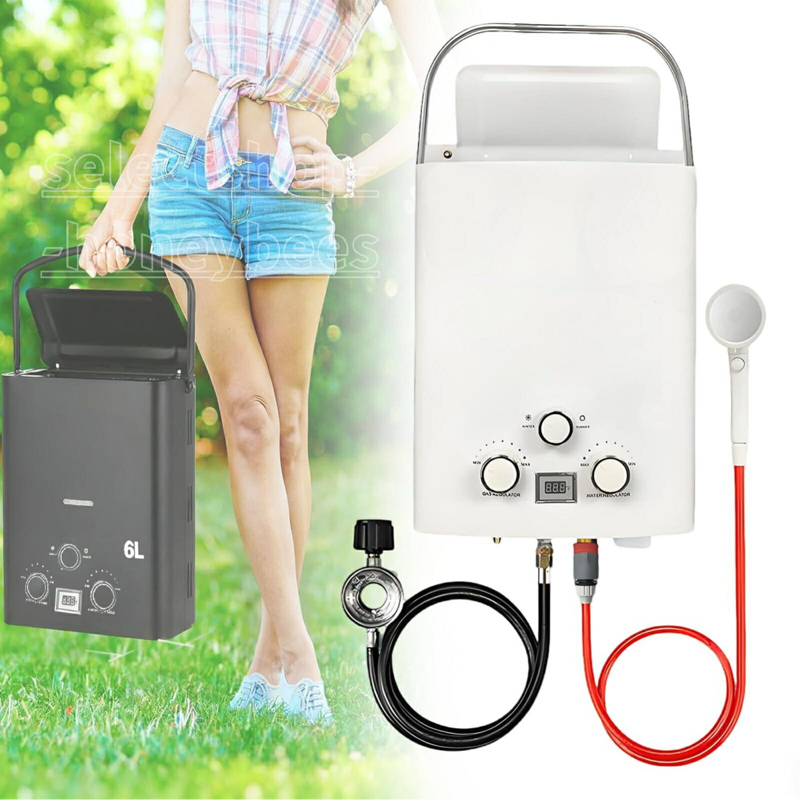 楽天市場】Hapyvergo 携帯用LPガス給湯器 7L タンクレス 湯沸器 1.85