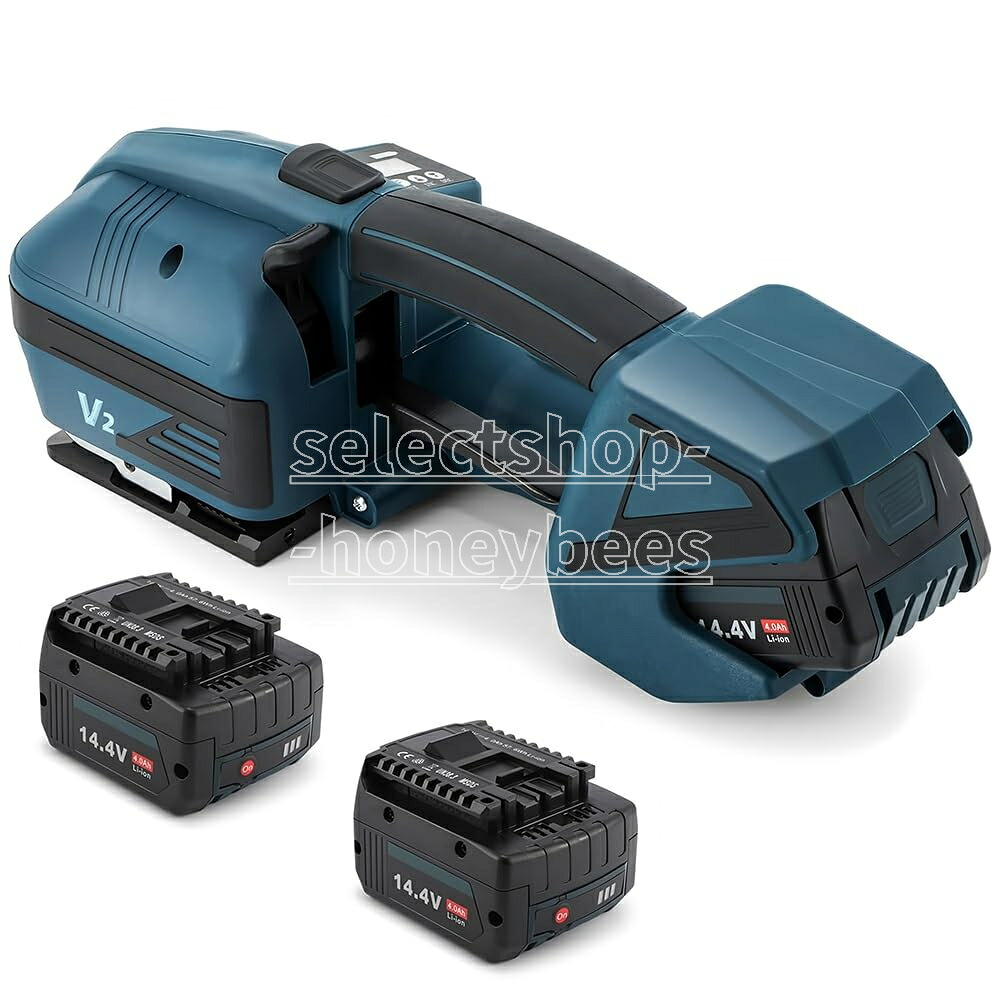 申し受ける式 電動ストラッピング機 4000mAh蓄電池2個嘱する 900-3200N?力可? LED見せびらかす 13-16粍帯幅相応う 携帯型 PP/PETダンス楽隊一緒になる機 溶接・荷拵え・送りとどける用