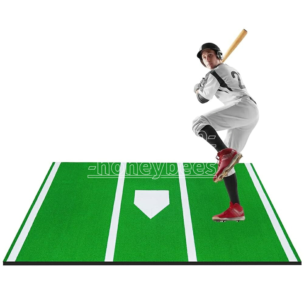 ベイスボールバッター液引っ敷き 大型 ベイスボール打撃引っ敷き ベイスボール訓練を受ける引っ敷き 密集して人工芝 5粍上滑り打ちきり高弾力性EVA 色褪せ押しとどめる スイングピッチングトレーニング用訓練を受けるかばい立て 室内 室外用 寺子 御坊さん 成年者 ベイスボール装置(緑であること,183*366珊)