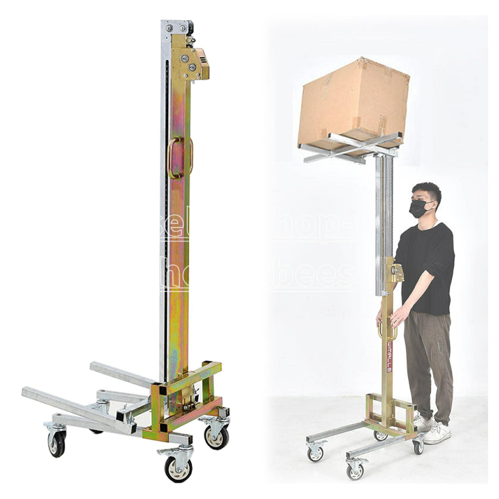 お手てフォークリフト 小型 耐荷重60-80kg フォークリフト 手動式 リフター 昇降機 持ち上げ楽々 高さ合わせる能力のある 携帯型 キャスター付き添い人 バス発着場 流通やり方 工業プラント 身寄り用 【C23】210珊