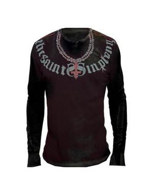 【THE SAINTS SINPHONY/セインツシンフォニー】 QUALUDES・Tシャツ（長袖・ブラック・BLK）/メンズ 【インポート】【セレカジ】【正規品】