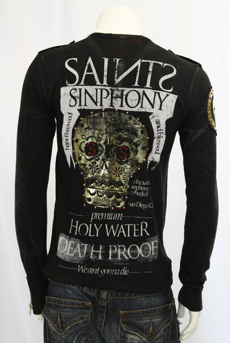 【THE SAINTS SINPHONY/セインツシンフォニー】GUNSLINGER・ヘンリーネックシャツ(長袖・ブラック・BLK)/メンズ【インポート】【セレカジ】【正規品】 【THE SAINTS SINPHONY/セインツシンフォニー】GUNSLINGER・ヘンリーネックシャツ(長袖・ブラック・BLK)/メンズ【インポート】【セレカジ】【正規品】