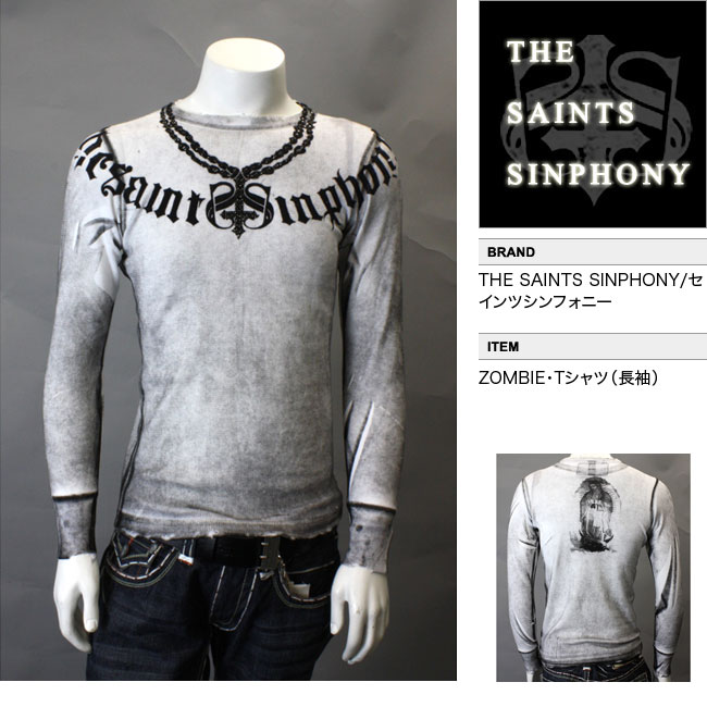 【THE SAINTS SINPHONY/セインツシンフォニー】ZOMBIE・Tシャツ(長袖・ホワイト・WHT)/メンズ【インポート】【セレカジ】【正規品】|セレクトショップMOMO
