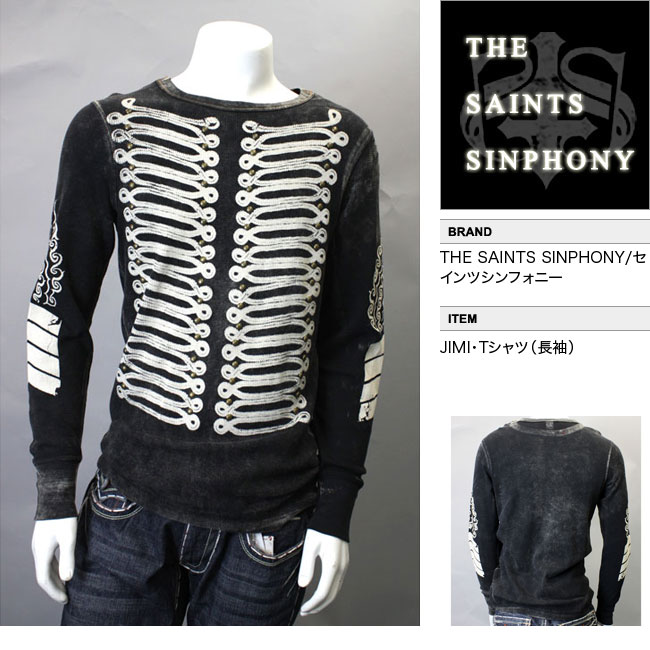 【THE SAINTS SINPHONY/セインツシンフォニー】JIMI・Tシャツ（長袖・ブラック・BLK）/メンズ【インポート】【セレカジ】【正規品】｜セレクトショップMOMO