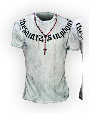 【THE SAINTS SINPHONY/セインツシンフォニー】PERSONAL JESUS・Tシャツ(半袖・クルーネック・ホワイト・WHT)/メンズ【インポート】【セレカジ】【正規品】|セレクトショップMOMO