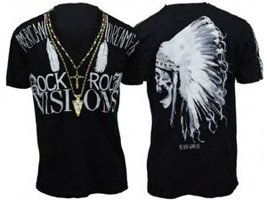 【THE SAINTS SINPHONY/セインツシンフォニー】 HEADDRESSED・Tシャツ（半袖・Vネック・ブラック・BLK）/メンズ 【インポート】【セレカジ】【正規品】