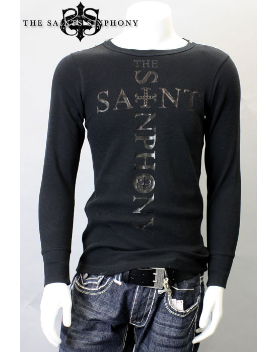 6/22再入荷【THE SAINTS SINPHONY/セインツシンフォニー】ESTRANGED・ティーシャツ（長袖・黒いこと・BLK）/メンズ【輸入物】【セレカジ】【定め事品】
