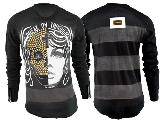 新作　LAセレブ着用　雑誌掲載 【THE SAINTS SINPHONY/セインツシンフォニー】 BREAK ON THRU・Tシャツ（長袖・ブラック・BLK）/メンズ 【インポート】【セレカジ】【正規品】 26,455円