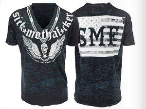 新作　LAセレブ着用　雑誌掲載 【THE SAINTS SINPHONY/セインツシンフォニー】 EXPLICIT CONTENT・Tシャツ（半袖・Vネック・ブラック・BLK）/メンズ 【インポート】【セレカジ】【正規品】