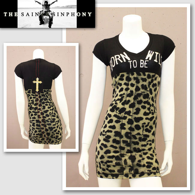 【THE SAINTS SINPHONY/セインツシンフォニー】JAGUAR・上衣（半袖・黒いこと・BLK）/レディース【輸入物】【セレカジ】【置き目品】