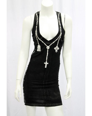【THE SAINTS SINPHONY/セインツシンフォニー】CAVIAR・上衣（ノースリーブ・黒いこと・BLK）/レディース【輸入物】【セレカジ】【置き目品】
