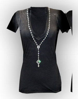 【THE SAINTS SINPHONY/セインツシンフォニー】LIVE IN LONDON・Tシャツ（半袖・Vネック・ブラック・BLK）/レディース【インポート】【セレカジ】【正規品】｜セレクトショップMOMO