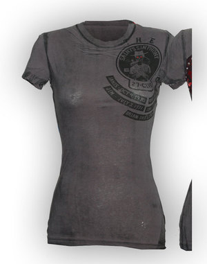 【THE SAINTS SINPHONY/セインツシンフォニー】OUTLAW・Tシャツ（半袖・クルーネック・グレー・GRY）/レディース【インポート】【セレカジ】【正規品】｜セレクトショップMOMO