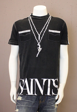 【THE SAINTS SINPHONY/セインツシンフォニー】 THE LIZARD KING・Tシャツ（半袖・CREWネック・ブラック・BLK）/メンズ 【インポート】【セレカジ】【正規品】