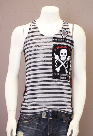 【THE SAINTS SINPHONY/セインツシンフォニー】JGRIZZLE・タンクトップ（CREWネック・ブラック・BLK）/メンズ【インポート】【セレカジ】【正規品】｜セレクトショップMOMO