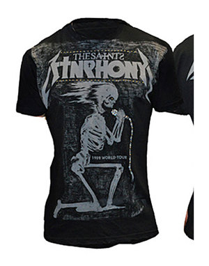 【THE SAINTS SINPHONY/セインツシンフォニー】SAINTS PRAYER・Tシャツ（半袖・クルーネック・スカル・ブラック・BLK）/メンズ【インポート】【セレカジ】【正規品】｜セレクトショップMOMO