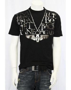 【THE SAINTS SINPHONY/セインツシンフォニー】 COKE & CAVIAR・Tシャツ（半袖・クルーネック・ブラック・BLK）/メンズ 【インポート】【セレカジ】【正規品】