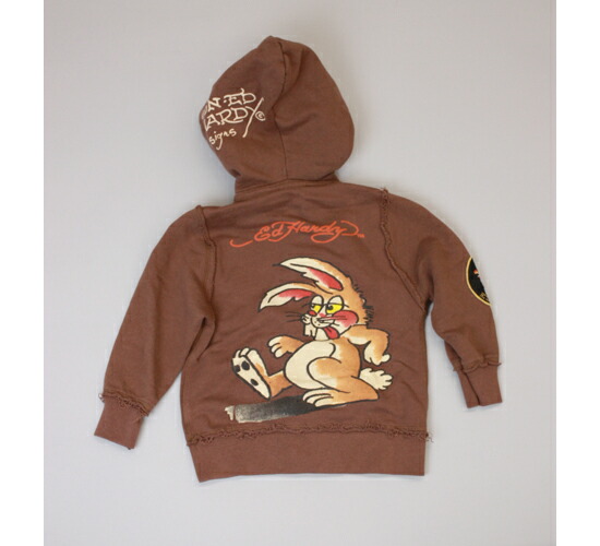 【ED HARD/エドハーディ】アニマルパーカー（ブラウン・BRW）/キッズ【インポート】【セレカジ】【正規品】｜セレクトショップMOMO