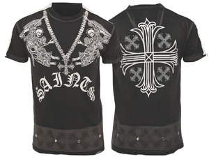 【THE SAINTS SINPHONY/セインツシンフォニー】OWL CITY ・Tシャツ（半袖・クルーネック・ブラック・BLK）/メンズ【インポート】【セレカジ】【正規品】｜セレクトショップMOMO