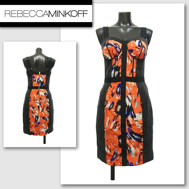 新作【REBECCA MINKOFF/レベッカミンコフ】CLARA DRESS ミックスパターン切り替えドレス(ブラック×レッド・BLK×RED)レディース【送料無料】いま注目のブランドが登場!鮮やかなパターンが目を惹くドレス!【セレカジ】【正規品】|セレクトショップMOMO