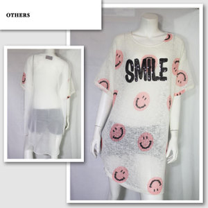 【MOMO/モモ】SMILEサマーニット(ホワイト・WHT)/レディース【インポート】【セレカジ】【正規品】｜セレクトショップMOMO