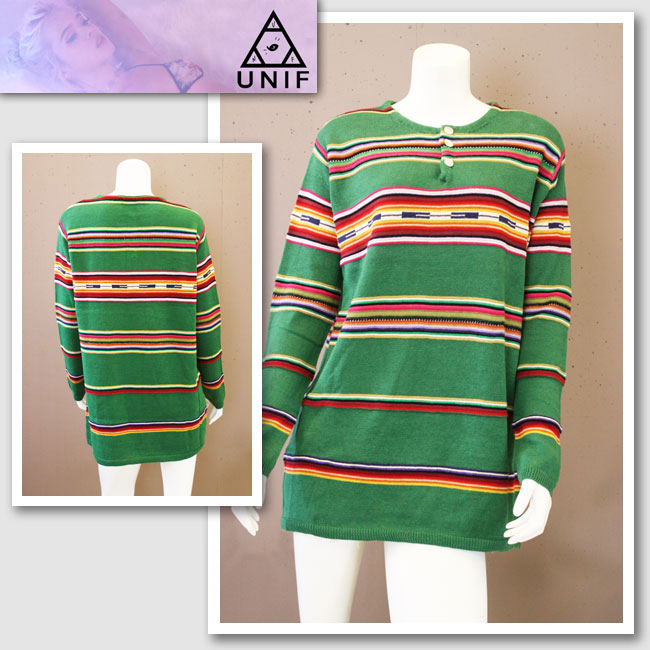 【UNIF/ユニフ】カラフルボーダーワンピース(マルチカラー・MULTI)/レディース【インポート】【セレカジ】【正規品】|セレクトショップMOMO