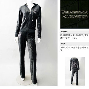 【CHRISTIAN AUDIGIER/クリスチャンオードジェー】さ百合スパンコール付き添い人セットアップ（黒いこと・BLK）/レディース【輸入物】【セレカジ】【定め事品】