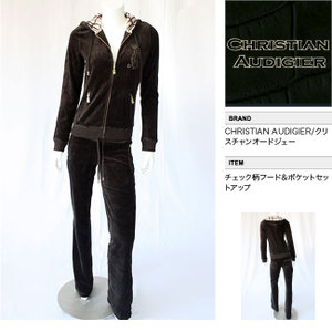 【CHRISTIAN AUDIGIER/クリスチャンオードジェー】チェック柄フード&ポケットセットアップ（チョコレート・BRW）/レディース【インポート】【セレカジ】【正規品】｜セレクトショップMOMO