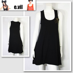 【e.vil/イーヴィル】 ボーンスカルAラインワンピース（ブラック・BLK）/レディース 【インポート】【セレカジ】【正規品】 18,469円