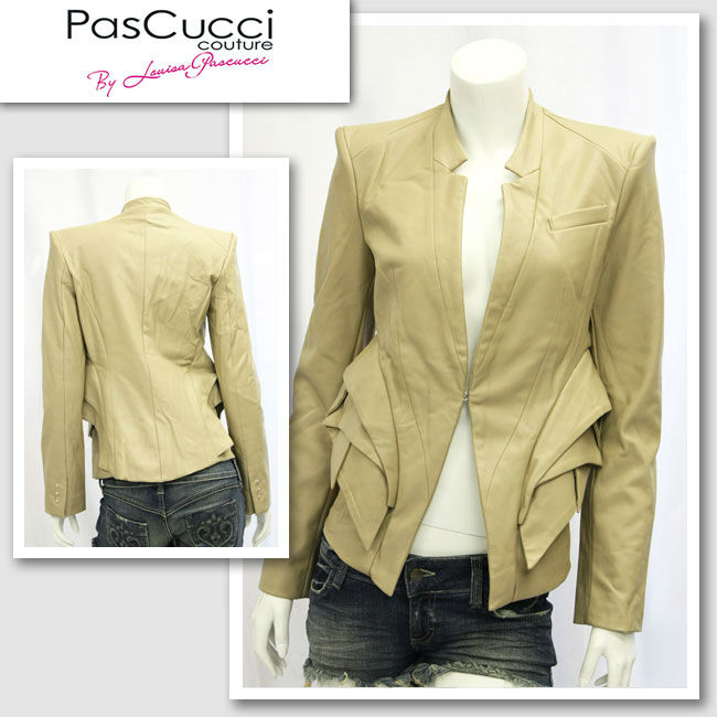 【PasCucci Couture／パスカッチ・クチュール】 デザインテーラードジャケット（ベージュ・BEG）/レディース 【インポート】【セレカジ】【正規品】