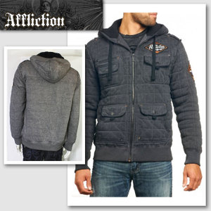 新作 天使の都市セレブ着付ける 逐次刊行物掲げる【AFFLICTION／アフリクション】MUSIC WARLS上衣（薄墨色・GRY）/メンズ【輸入物】【セレカジ】【定まり品】