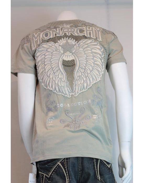 【MONARCHY/モナーキー】 ウィングTシャツ（カーキ・KHA）/メンズ 【インポート】【セレカジ】【正規品】