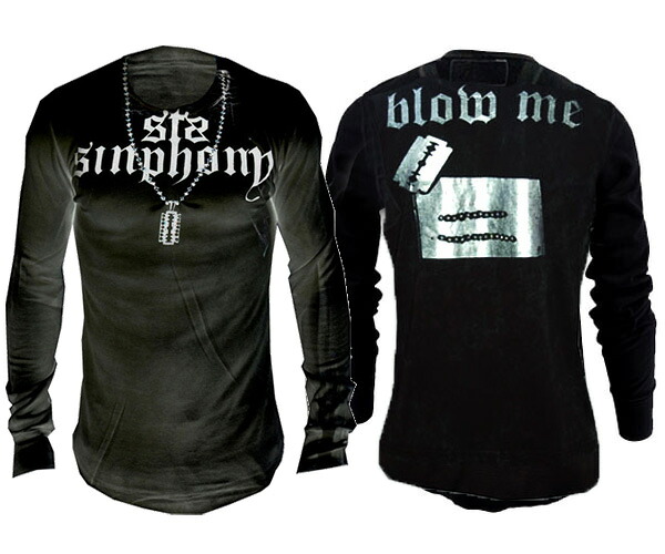 【THE SAINTS SINPHONY/セインツシンフォニー】 QUICKIE・Tシャツ（長袖・ブラック・BLK）/メンズ 【インポート】【セレカジ】【正規品】