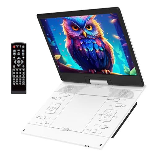 【2025年新登場 目の保護モード搭載 15.6インチ液晶】 ポータブルDVDプレーヤー 超大画面 狭額縁 DVDプレーヤー ポータブル 1366*768 5000mAh大容量 6時間連続再生 リージョンフリー レジューム機能