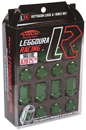 KYO-EI ( 協永産業 ) ホイールロック&ナット LEGGDURA RACING 【 M12 x P1.25 】 ライトグリーン KIC3E