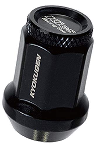 KYO-EI (協永産業) 極限 貫通ナット アルミキャップ付き M12XP1.25 20 ブラック 20個入 HP3KK
