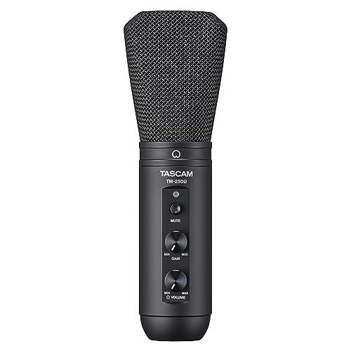 TASCAM(タスカム) TM-250U 超単一指向性 コンデンサーマイク USBマイク Youtube ウェブ会議 テレワーク ライブ配信 PS4 PS5 ゲーミング ゲーム実況 カラオケ ポケカラ
