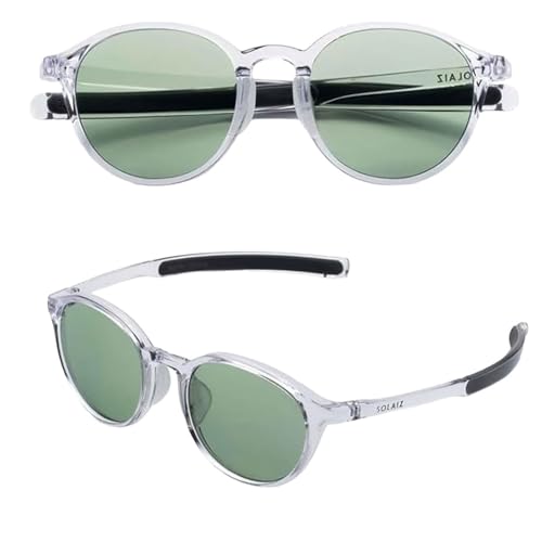 [SOLAIZ] ソライズ サングラス メンズ レディース DAILY USE ボストン SLD-002 CRYSTAL/GREEN(077) ONE